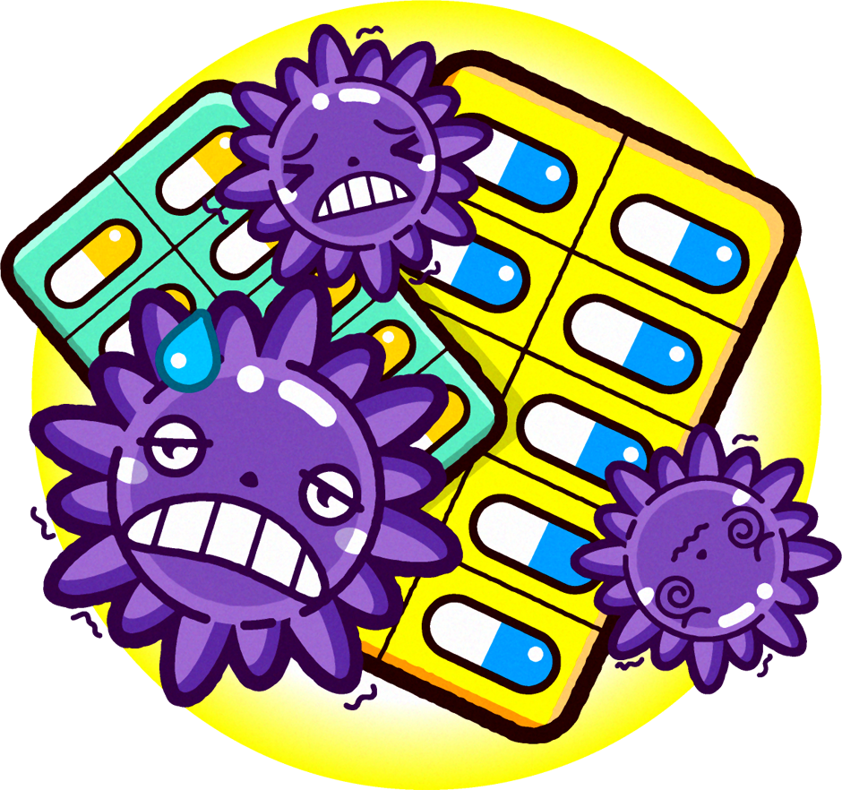 風邪をひいたイラスト/男の子