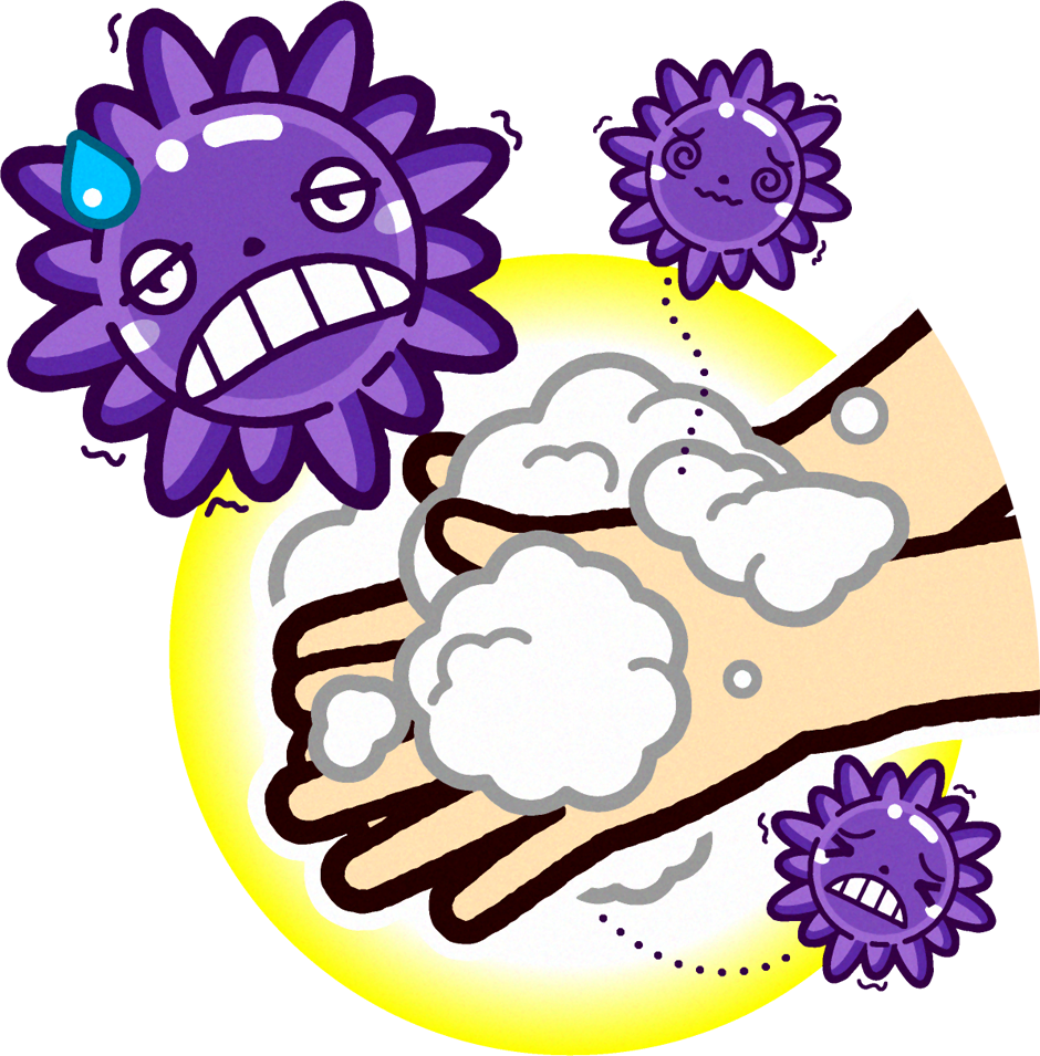 風邪をひいたイラスト/男の子