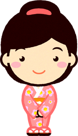 着物を着た女の子イラスト
