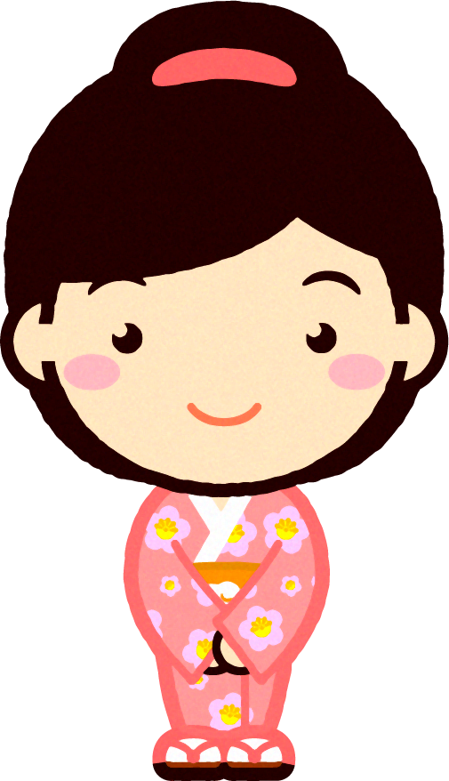 着物を着た女の子イラスト