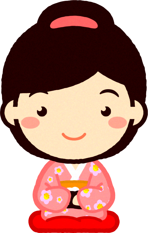 正座する女の子イラスト