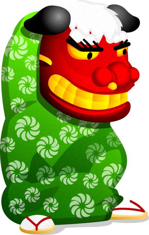 獅子舞イラスト/グラデーション