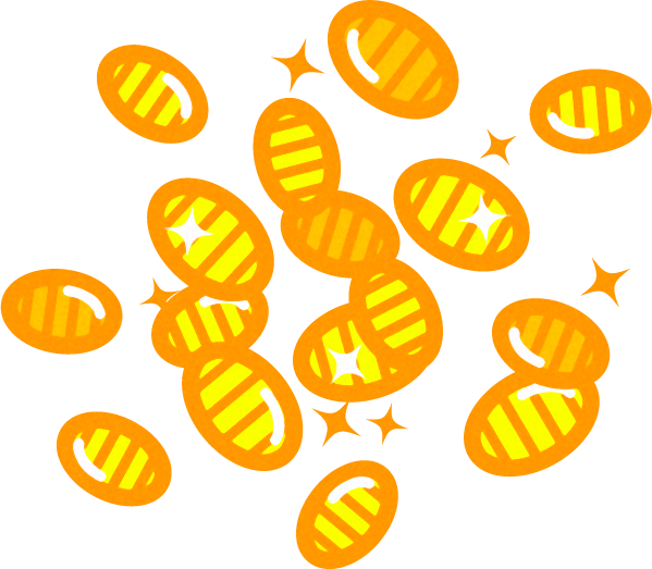 たくさんの小判イラスト