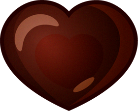 チョコレートのイラスト/ハート型