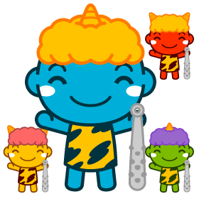 かわいいオニのイラスト/笑う