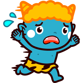 走る鬼/焦るのイラスト2