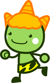 走る緑鬼イラスト