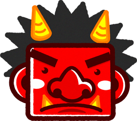 赤鬼のお面イラスト