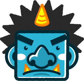 青鬼のお面イラスト