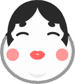 おかめのお面イラスト