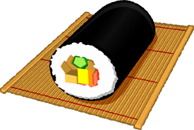 巻きすと恵方巻きイラスト