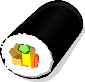 恵方巻きイラスト/1本