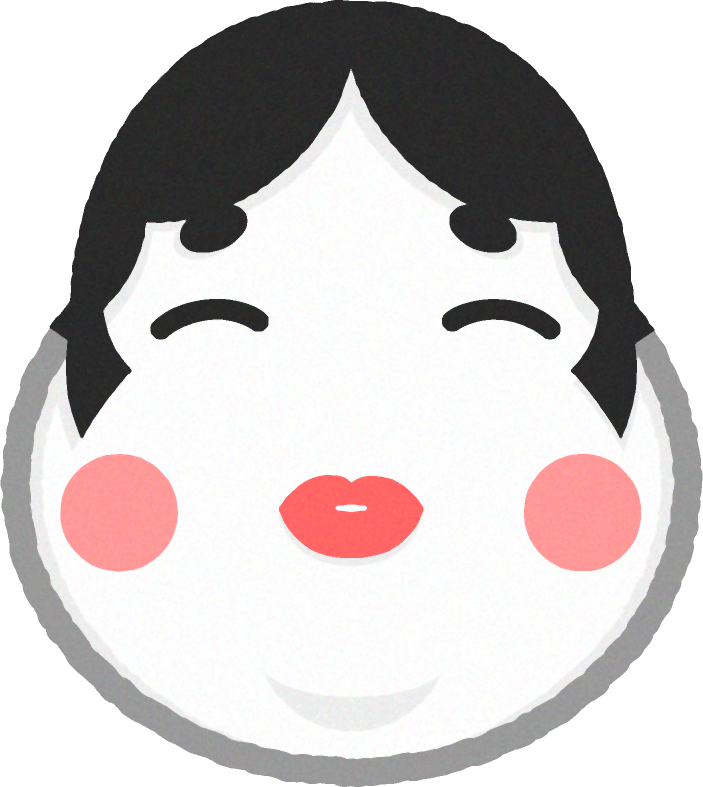 おかめのお面イラスト