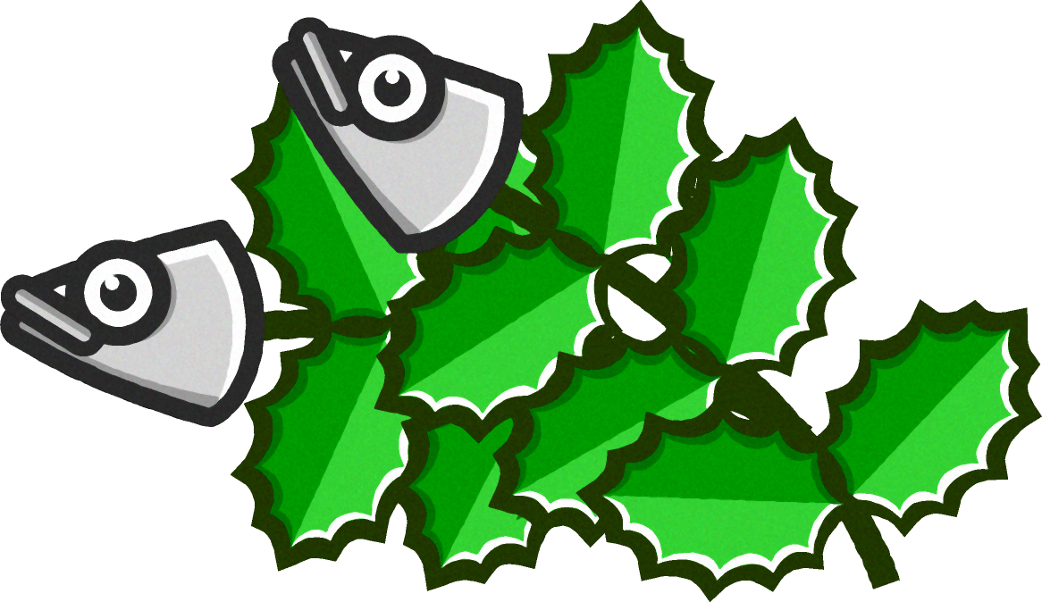 イワシの頭をさしたヒイラギのイラスト