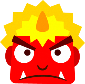 怒った顔の鬼イラスト