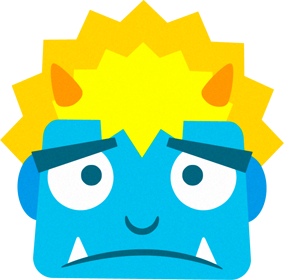 困った顔の鬼イラスト