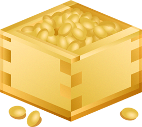 節分の豆のイラスト/グラデーション