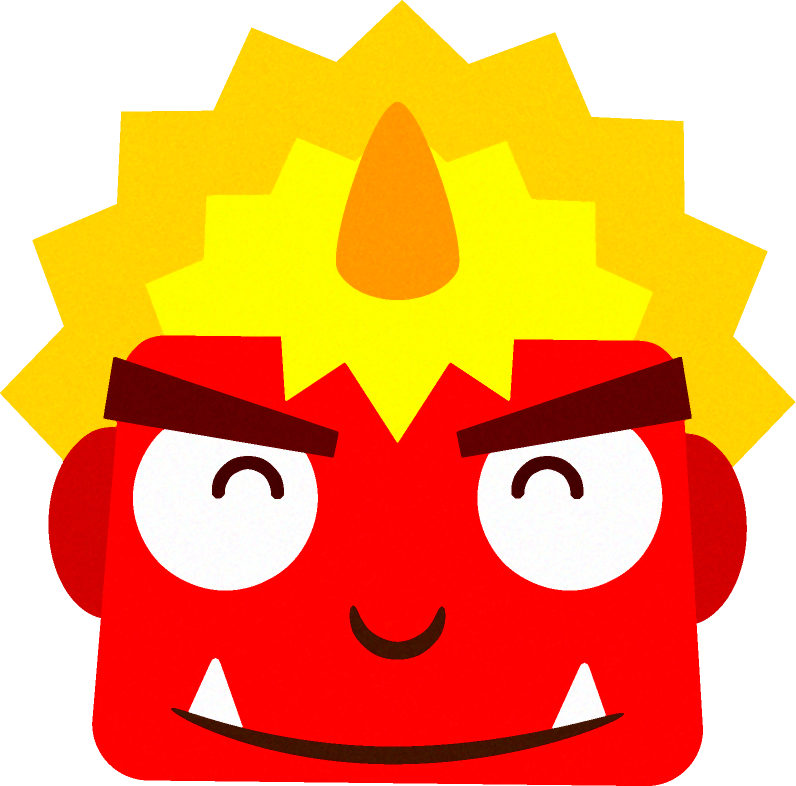 笑った顔の鬼イラスト
