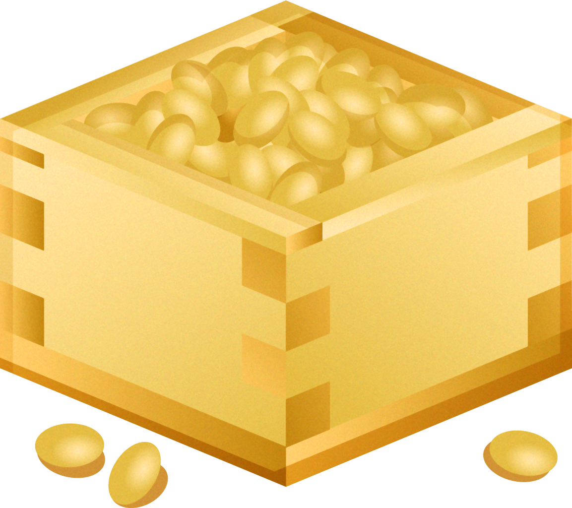 節分の豆のイラスト/グラデーション