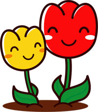 かわいいチューリップのイラスト