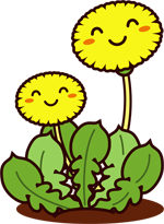 かわいいタンポポのイラスト