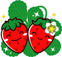 かわいいイチゴのイラスト