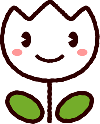 かわいいチューリップのイラスト/白