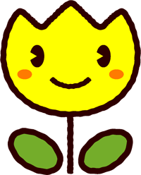 かわいいチューリップのイラスト/黄色