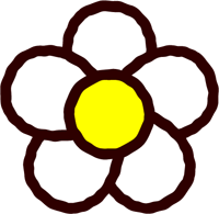 花のイラスト/花びら5枚