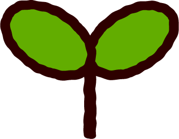 花の芽のイラスト/モノクロ