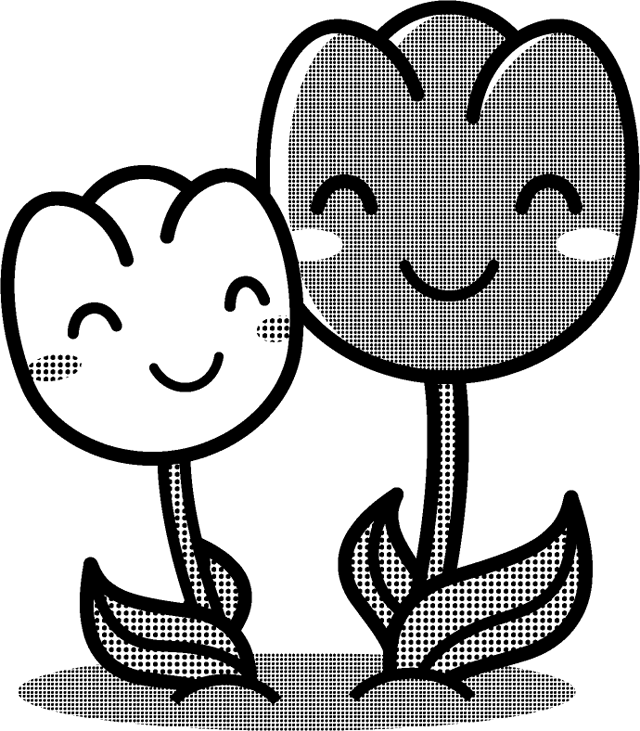 かわいいチューリップのイラスト