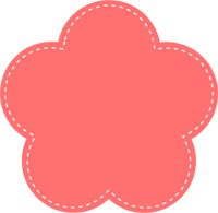 梅の花イラスト/縫いつけ