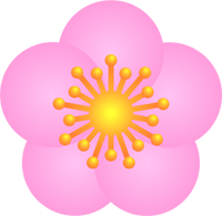 梅の花イラスト/桜色