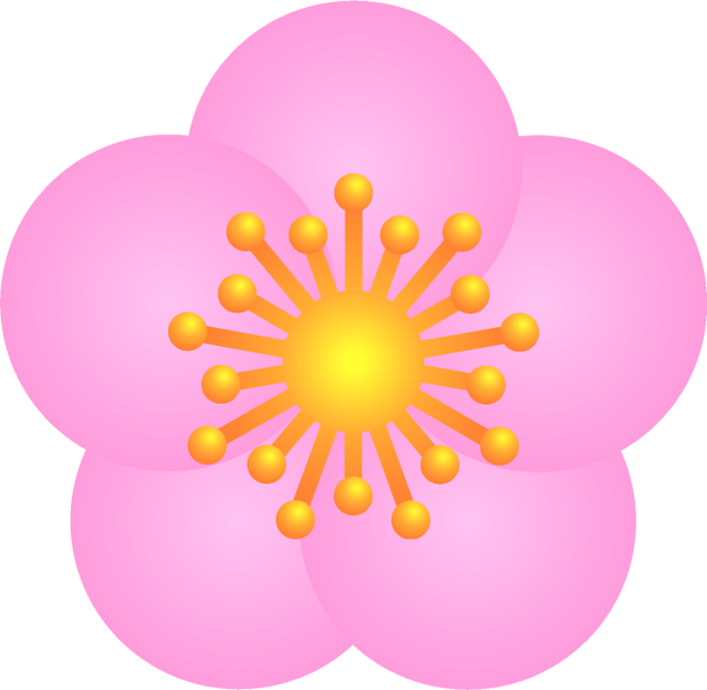 梅の花イラスト/桜色