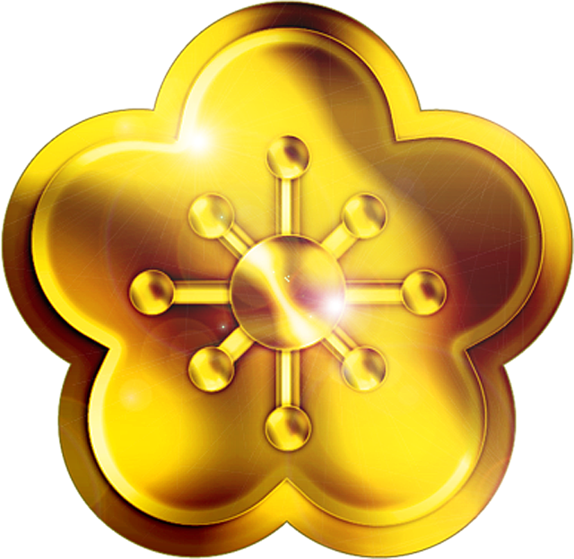 梅の花イラスト/金ピカ