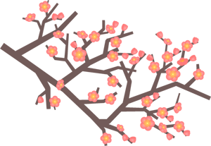 梅の枝イラスト