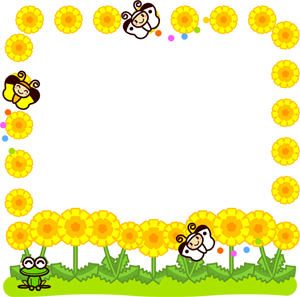 春が来たフレームのイラスト/タンポポ