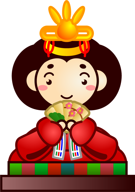 お雛様イラスト/台座付