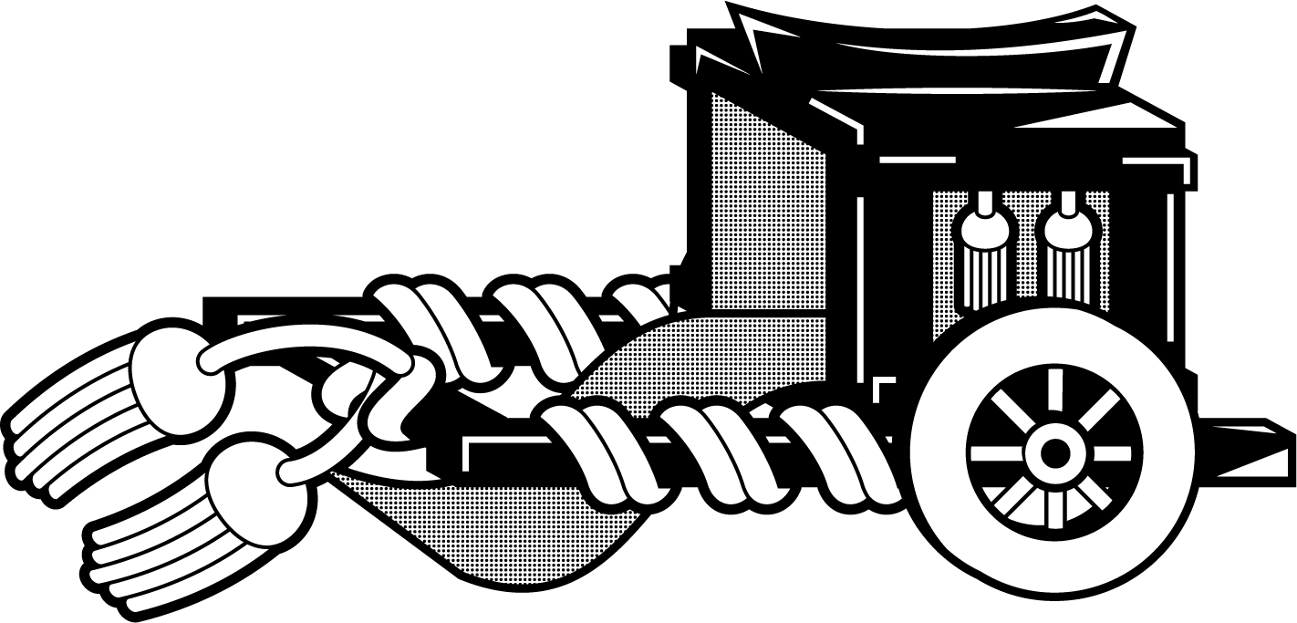 牛車イラスト/モノクロ