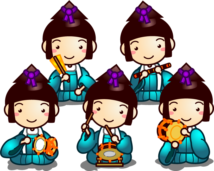 五人囃子イラスト
