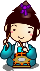 五人囃子イラスト/太鼓