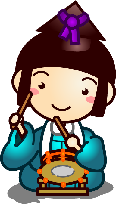 五人囃子イラスト/太鼓