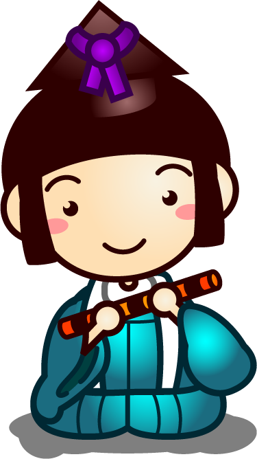 五人囃子イラスト/笛