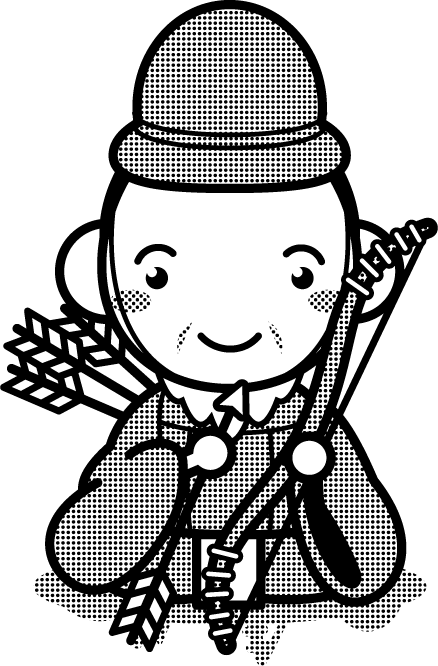 右大臣イラスト/モノクロ