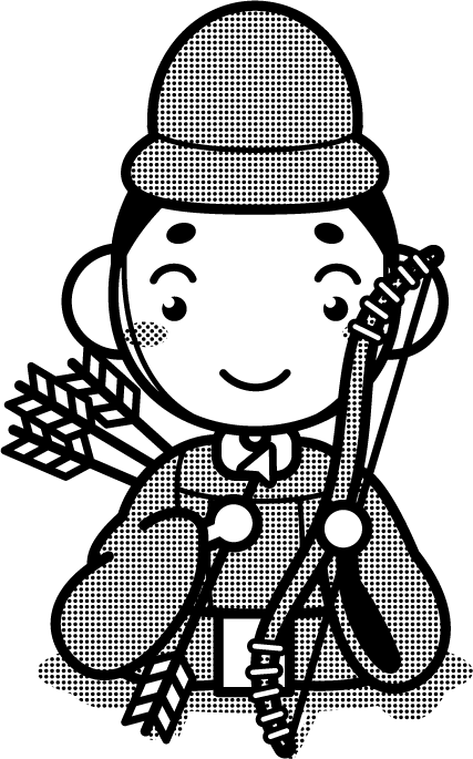 左大臣イラスト/モノクロ