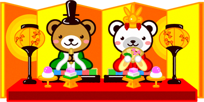雛祭りイラスト/クマ