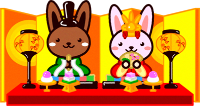 雛祭りイラスト/ウサギ