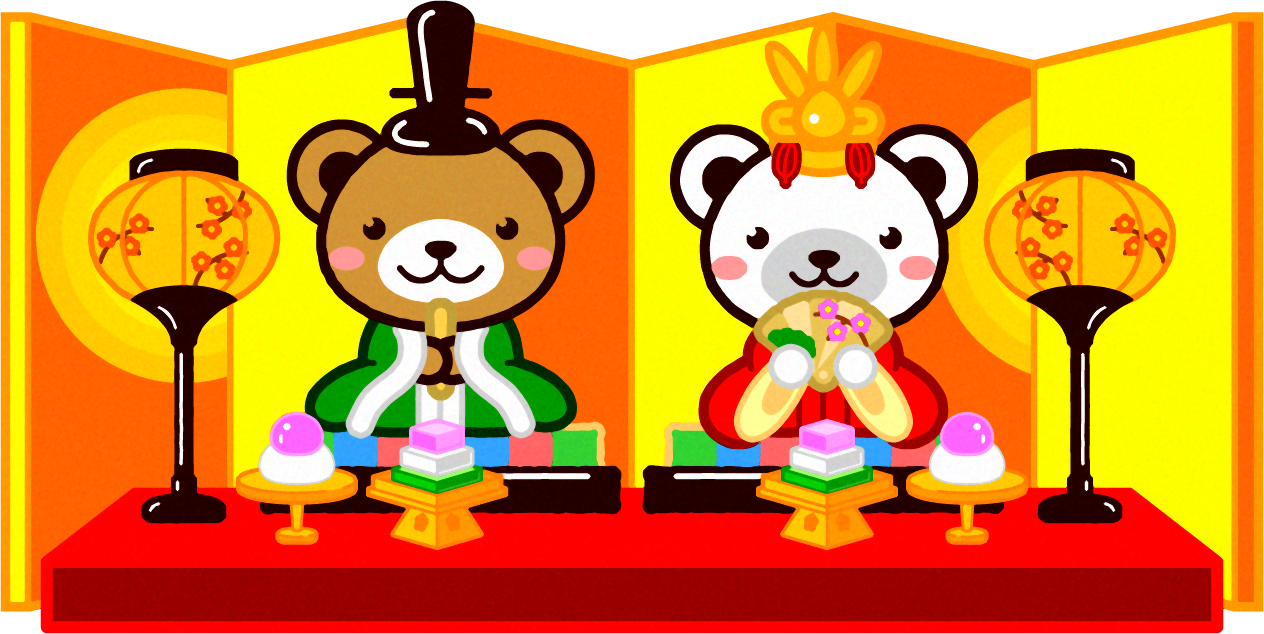 雛祭りイラスト/クマ