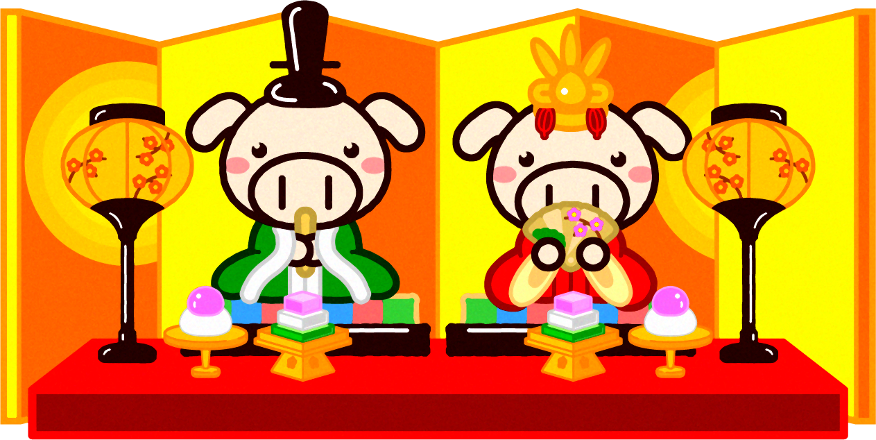 雛祭りイラスト/ブタ