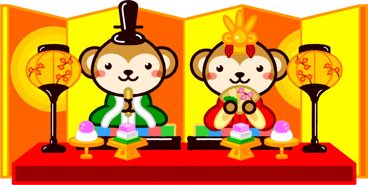 雛祭りイラスト/サル